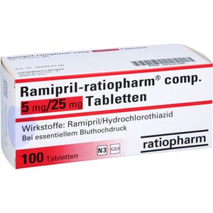 RAMIPRIL-ratiopharm comp.5 mg/25 mg Tabletten