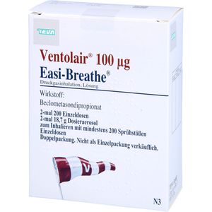 VENTOLAIR 100 μg 200 Hub Easi Breathe Dos.-Aerosol