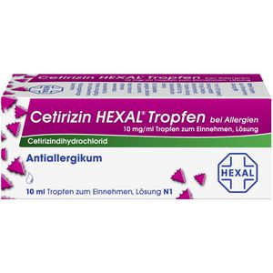 Cetirizin Hexal Tropfen bei Allergien 10 ml 10 ml