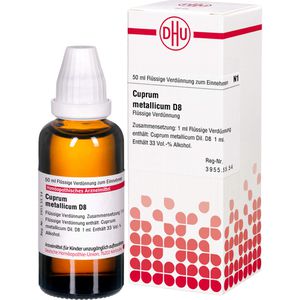 Cuprum Metallicum D 8 Dilution 50 ml