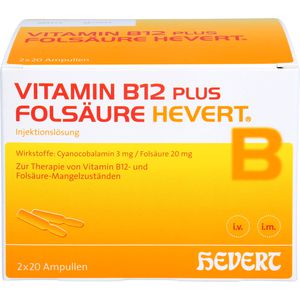 Vitamin B12 Plus Folsäure Hevert a 2 ml Ampullen 40 St 40 St