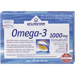 GESUNDFORM Omega-3 1.000 mg Fischöl Kapseln