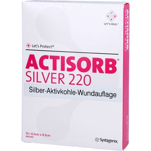 ACTISORB 220 Silver 6,5x9,5 cm steril Kompressen