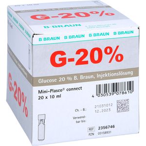 GLUCOSE 20% B.Braun Mini Plasco connect Inj.-Lsg.