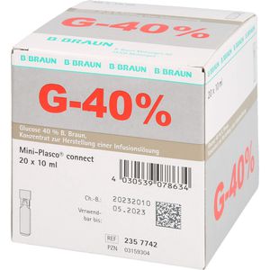 GLUCOSE 40% B.Braun Mini Plasco connect Inf.-L.-K.