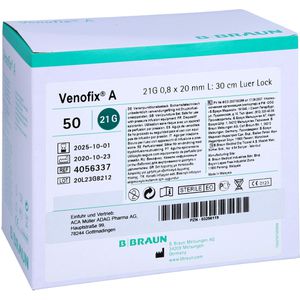 VENOFIX A Venenpunktionsb.21 G 0,8x19mm 30cm grün