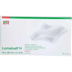 LOMATUELL H Salbentüll 10x20 cm steril