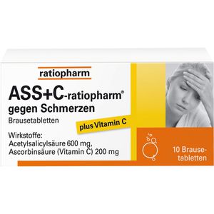 Ass + C-ratiopharm gegen Schmerzen Brausetabletten 10 St