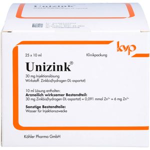 UNIZINK Injektionslösung in Ampullen