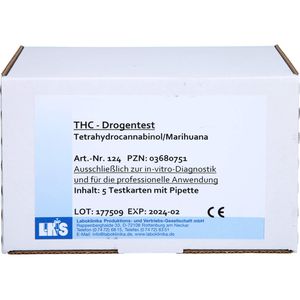 Drogentest Tetrahydrocann.Single Card Urin Lks 5 St