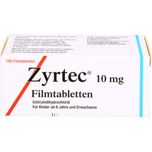 Zyrtec 10 mg Filmtabletten 100 St