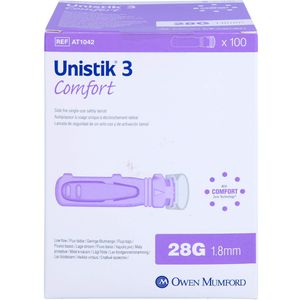UNISTIK 3 Comfort 1,8 mm Eindr.Tiefe Stechhilfe