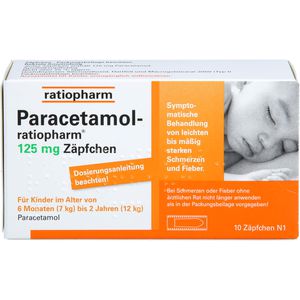 Paracetamol-ratiopharm 125 mg Zäpfchen 10 St