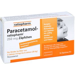 PARACETAMOL ratiopharm 250 mg Kleinkdr.-Suppos.