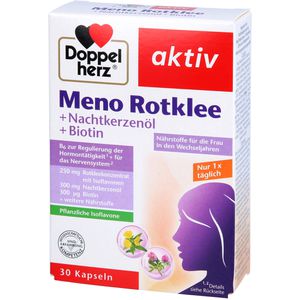 DOPPELHERZ Meno Rotklee+Nachtkerzenöl+Biotin Kaps.