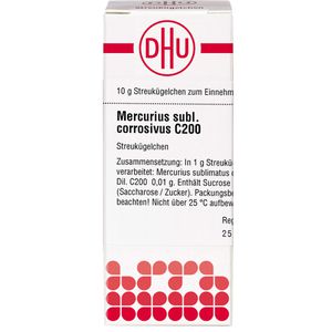 MERCURIUS SUBLIMATUS corrosivus C 200 Globuli