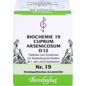 BIOCHEMIE 19 Cuprum arsenicosum D 12 Tabletten