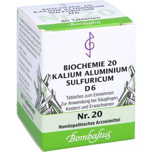 BIOCHEMIE 20 Kalium aluminium sulfuricum D 6 Tabl.