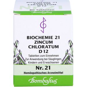 Bombastus BIOCHEMIE 21 Zincum chloratum D 12 Tabletten