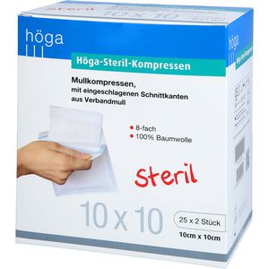 HÖGA-KOMPRESSEN 10x10 cm steril 8fach