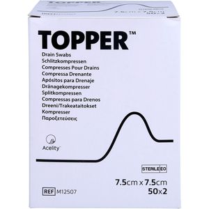 TOPPER Schlitzkompr.7,5x7,5 cm steril