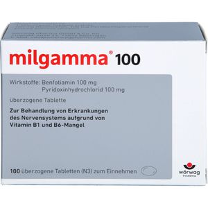 Milgamma 100 mg überzogene Tabletten 100 St