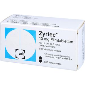 Zyrtec 10 mg Filmtabletten 100 St