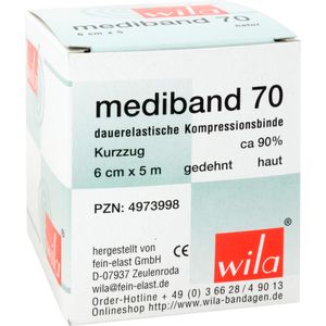 MEDIBAND 70 Kurzzugbinde 6 cmx5 m hautfarben