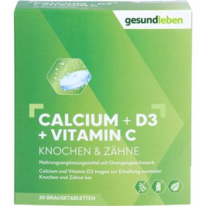 gesund leben Calcium (800 mg) + D3 + Vitamin C Brausetabletten