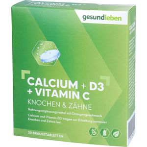 gesund leben Calcium (800 mg) + D3 + Vitamin C Brausetabletten