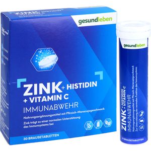 gesund leben Zink (10 mg) + Histidin + Vitamin C Brausetabletten