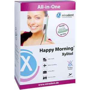 MIRADENT Einmalzahnbürste Happy Morning Xylitol