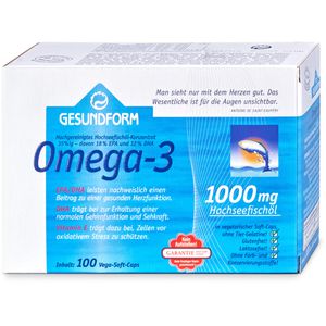 GESUNDFORM Omega-3 1.000 mg Vega Soft Kapseln