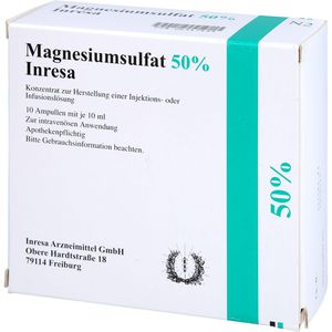 MAGNESIUMSULFAT 50% Inresa Konz.z.H.e.Inj.-/Inf.L.