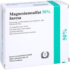 MAGNESIUMSULFAT 50% Inresa Konz.z.H.e.Inj.-/Inf.L.