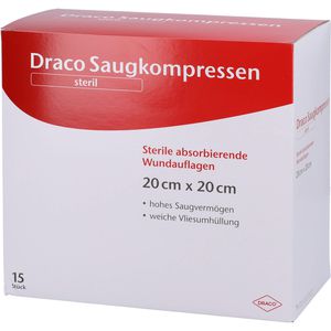 SAUGKOMPRESSEN steril 20x20 cm Draco