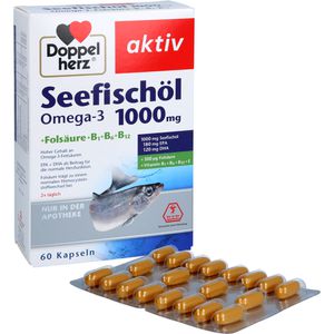 DOPPELHERZ Seefischöl Omega-3 1.000 mg+Fols.Kaps.