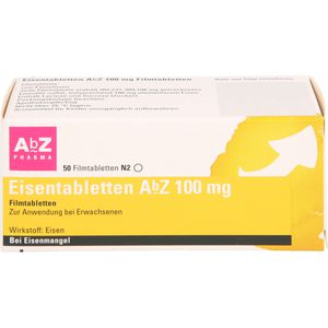Eisentabletten AbZ 100 mg Filmtabletten 50 St 50 St