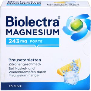 Biolectra Magnesium 243 mg forte Zitrone Br.-Tabl. 20 St 20 St