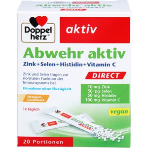 DOPPELHERZ Abwehr aktiv direct Zink+Selen+Histidin+Vitamin C