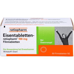 Eisentabletten-ratiopharm 100 mg Filmtabletten 50 St 50 St