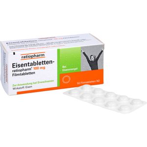 Eisentabletten-ratiopharm 100 mg Filmtabletten 50 St
