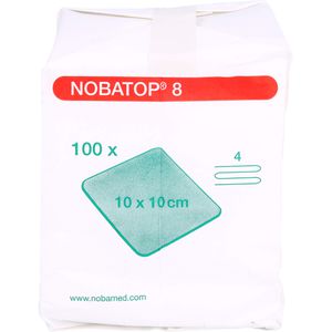 NOBATOP 8 Kompressen 10x10 cm unsteril