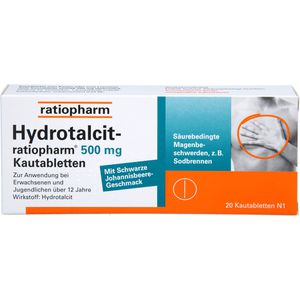 Hydrotalcit-ratiopharm 500 mg Kautabletten 20 St 20 St