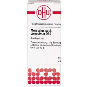 MERCURIUS SUBLIMATUS corrosivus D 30 Globuli