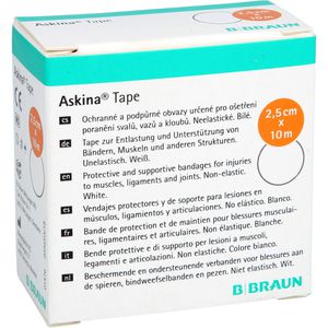 ASKINA Tape Pfl.unelast.2,5 cmx10 m weiß