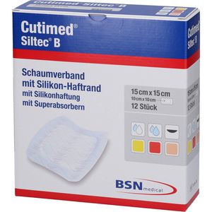 CUTIMED Siltec B Schaumverb.15x15 cm m.Haftr.