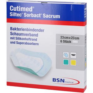 CUTIMED Siltec Sorbact Sacrum PU-Verb.23x23 cm