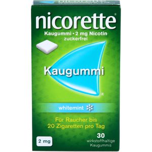 Nicorette Kaugummi 2 mg whitemint 30 St