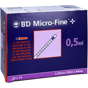 BD MICRO-FINE+ Insulinspr.0,5 ml U100 8 mm